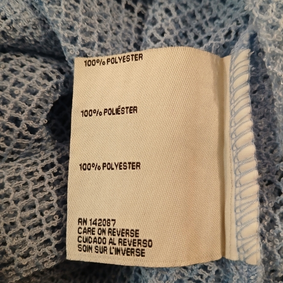 Simply Noelle Mesh Jacket In Periwinkle Blue With Buttons - Picture 6 of 6